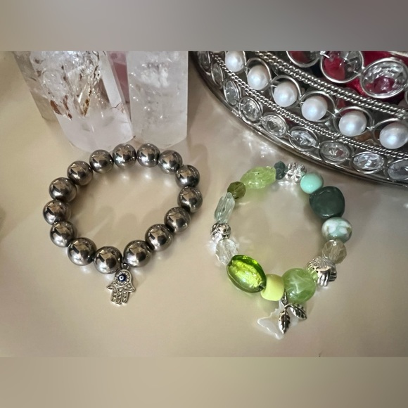 Positive energy beads bracelets, Hamsa evil eye bracelet - Picture 1 of 3